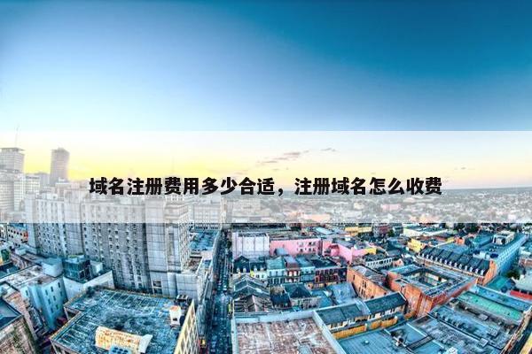 域名注册费用多少合适，注册域名怎么收费