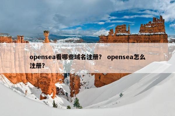 opensea看哪些域名注册？ opensea怎么注册？