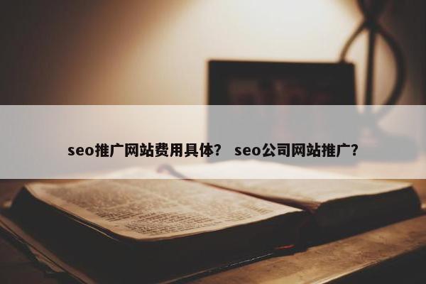 seo推广网站费用具体？ seo公司网站推广？