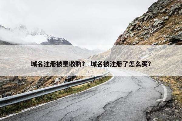 域名注册被里收购？ 域名被注册了怎么买？