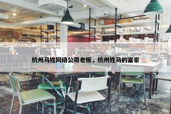 杭州马姓网络公司老板，杭州姓马的富豪