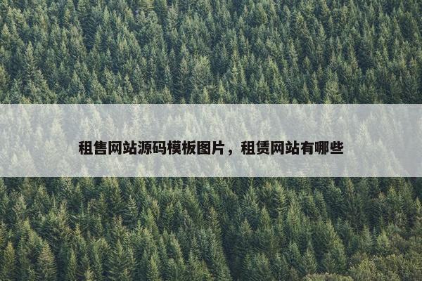 租售网站源码模板图片，租赁网站有哪些