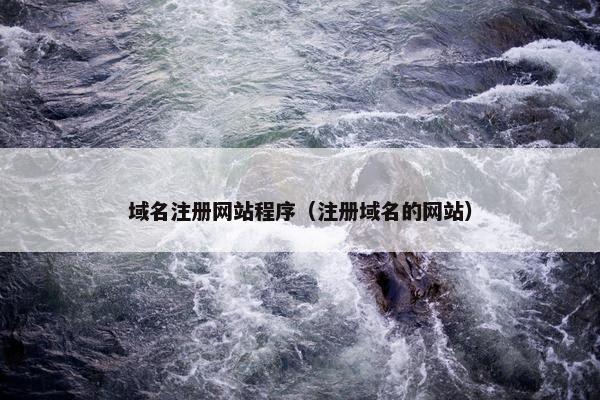 域名注册网站程序（注册域名的网站）