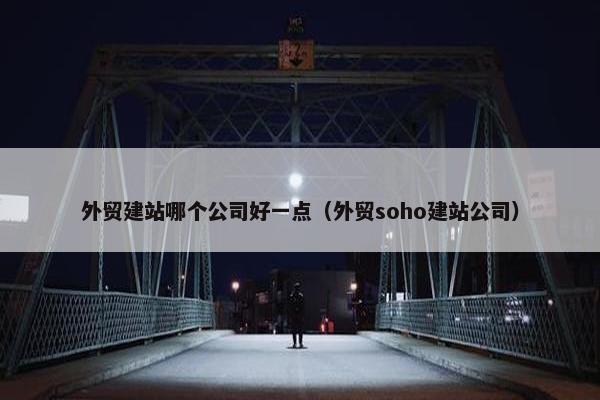 外贸建站哪个公司好一点（外贸soho建站公司）
