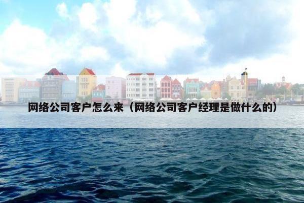 网络公司客户怎么来（网络公司客户经理是做什么的）