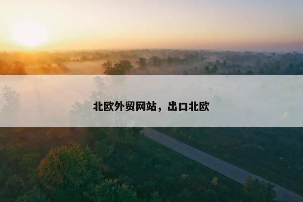 北欧外贸网站，出口北欧