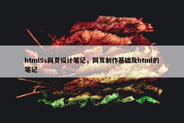 html5s网页设计笔记，网页制作基础及html的笔记