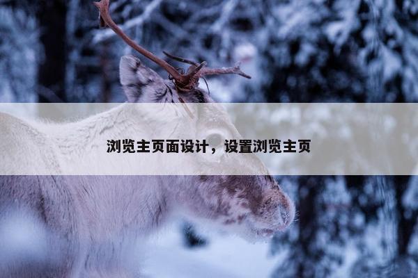 浏览主页面设计，设置浏览主页