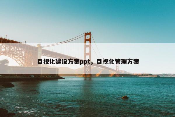 目视化建设方案ppt，目视化管理方案