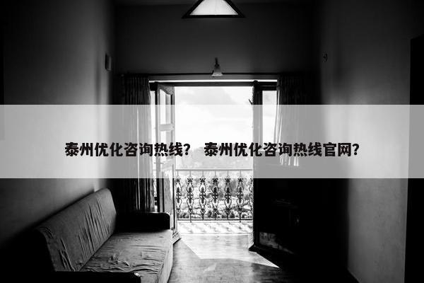 泰州优化咨询热线？ 泰州优化咨询热线官网？