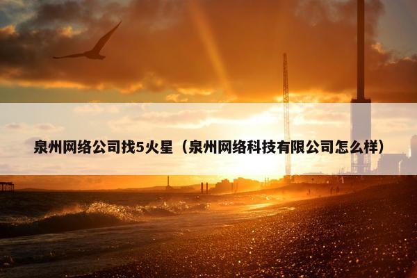 泉州网络公司找5火星（泉州网络科技有限公司怎么样）