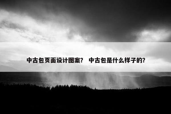 中古包页面设计图案？ 中古包是什么样子的？