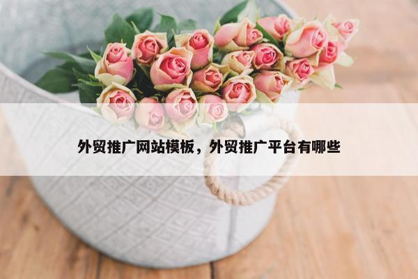外贸推广网站模板，外贸推广平台有哪些