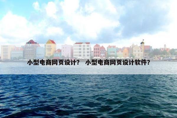 小型电商网页设计？ 小型电商网页设计软件？