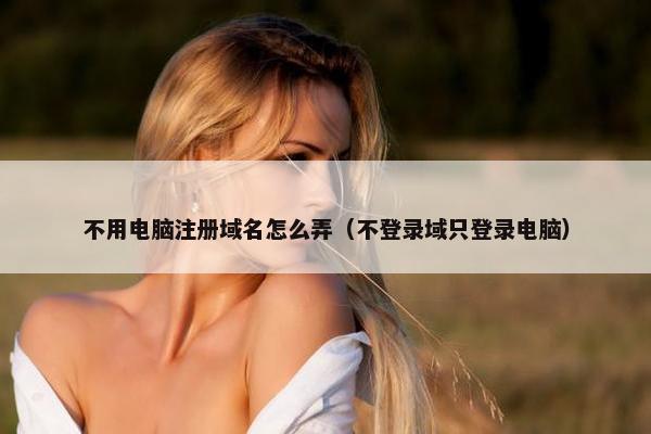 不用电脑注册域名怎么弄（不登录域只登录电脑）