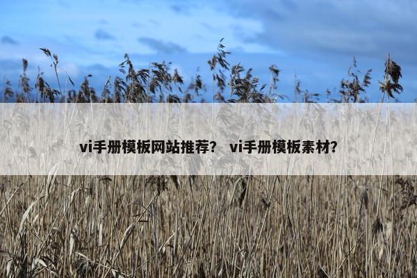 vi手册模板网站推荐？ vi手册模板素材？