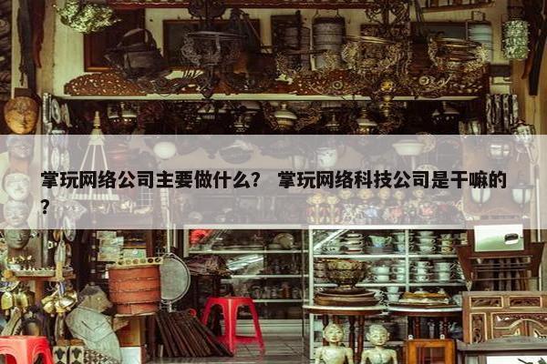 掌玩网络公司主要做什么？ 掌玩网络科技公司是干嘛的？