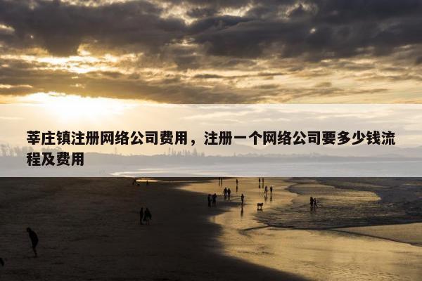 莘庄镇注册网络公司费用，注册一个网络公司要多少钱流程及费用