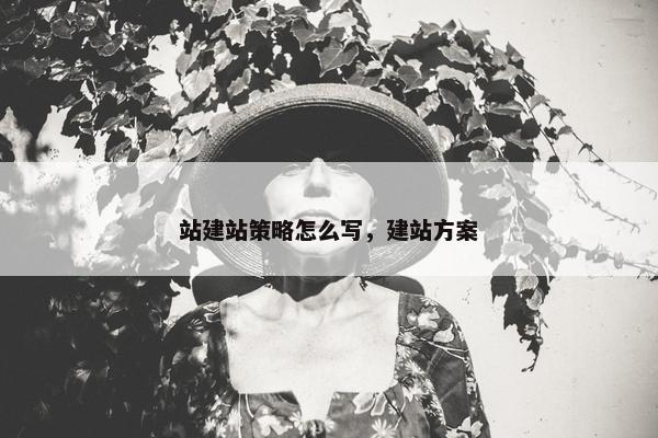 站建站策略怎么写，建站方案