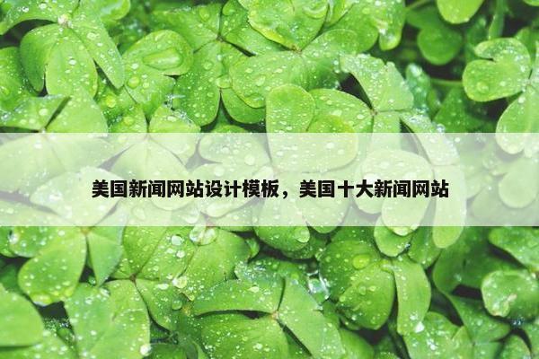 美国新闻网站设计模板，美国十大新闻网站