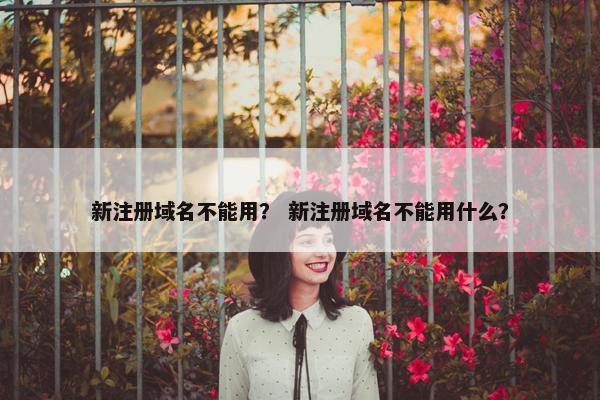 新注册域名不能用？ 新注册域名不能用什么？