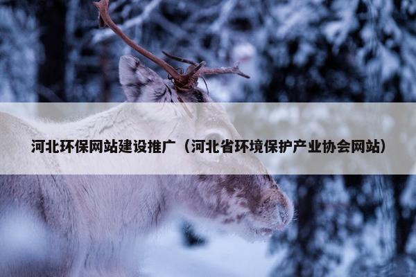 河北环保网站建设推广（河北省环境保护产业协会网站）