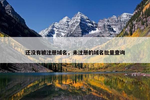 还没有被注册域名，未注册的域名批量查询
