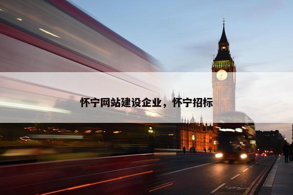 怀宁网站建设企业，怀宁招标