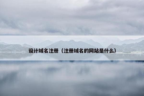 设计域名注册（注册域名的网站是什么）