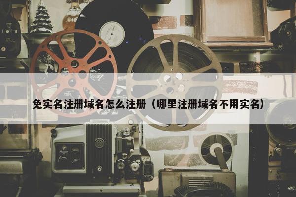 免实名注册域名怎么注册（哪里注册域名不用实名）