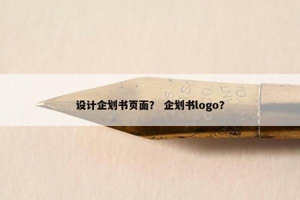 设计企划书页面？ 企划书logo？
