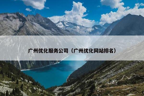 广州优化服务公司（广州优化网站排名）