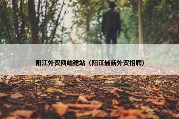 阳江外贸网站建站（阳江最新外贸招聘）