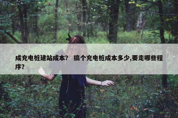 成充电桩建站成本？ 搞个充电桩成本多少,要走哪些程序？