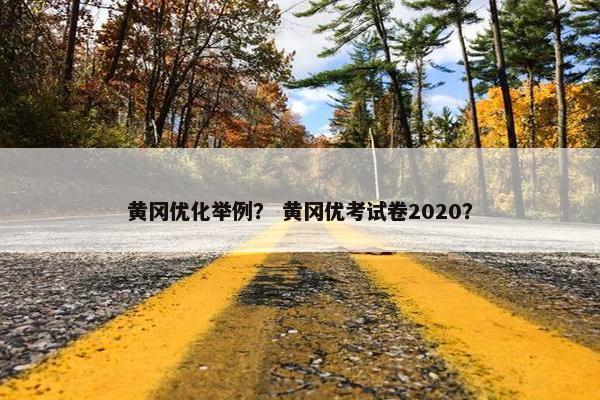 黄冈优化举例？ 黄冈优考试卷2020？