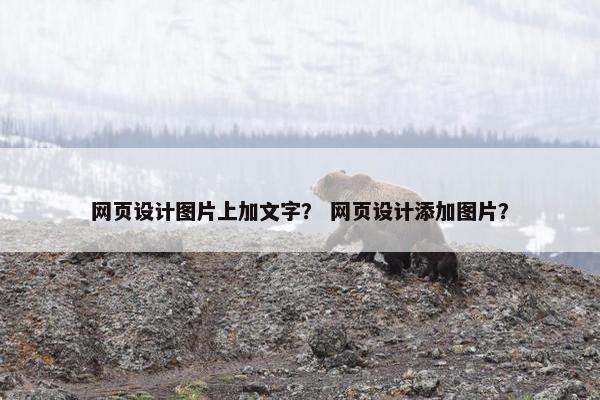 网页设计图片上加文字？ 网页设计添加图片？