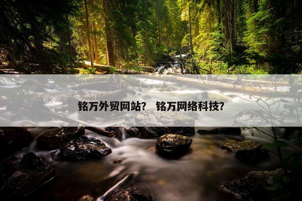 铭万外贸网站？ 铭万网络科技？