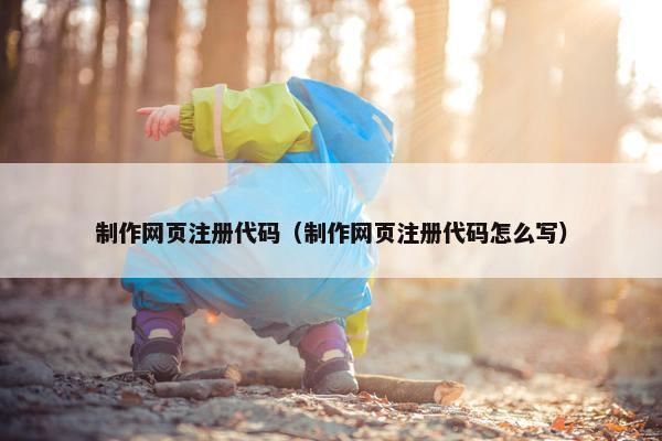 制作网页注册代码（制作网页注册代码怎么写）