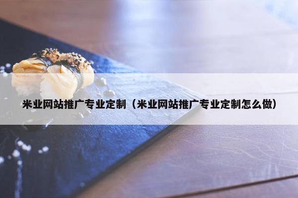 米业网站推广专业定制（米业网站推广专业定制怎么做）