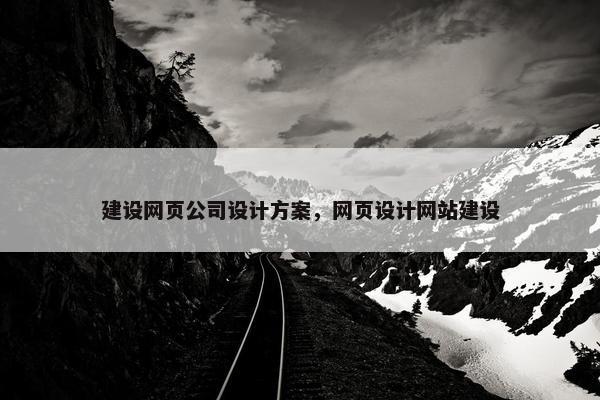 建设网页公司设计方案，网页设计网站建设