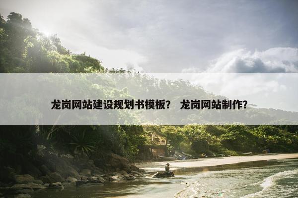 龙岗网站建设规划书模板？ 龙岗网站制作？