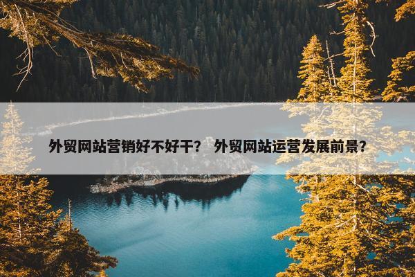 外贸网站营销好不好干？ 外贸网站运营发展前景？