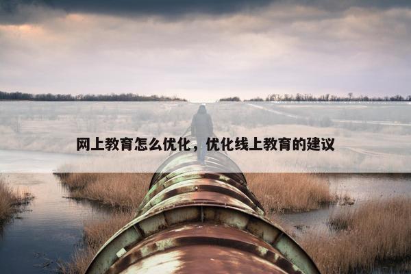 网上教育怎么优化，优化线上教育的建议