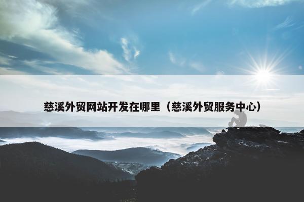 慈溪外贸网站开发在哪里（慈溪外贸服务中心）