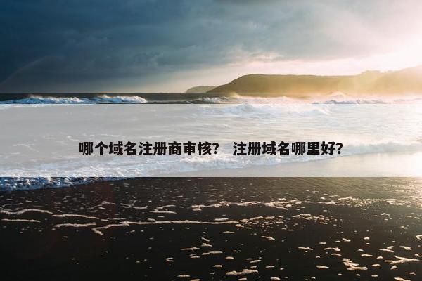哪个域名注册商审核？ 注册域名哪里好？