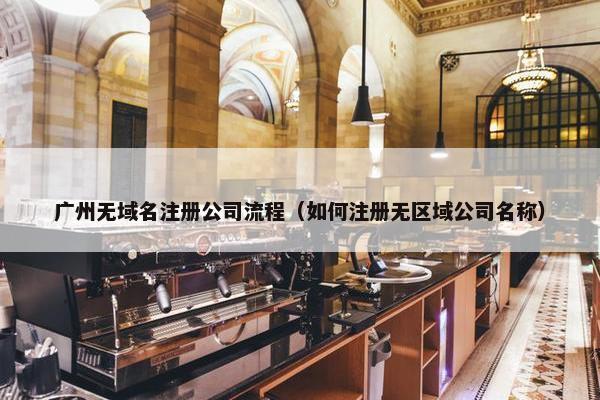 广州无域名注册公司流程（如何注册无区域公司名称）