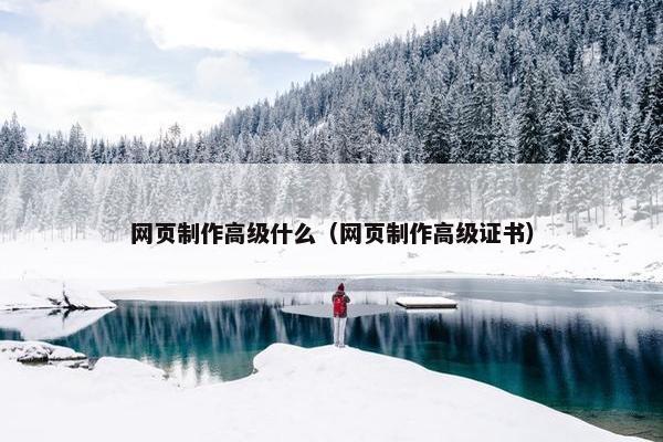 网页制作高级什么（网页制作高级证书）