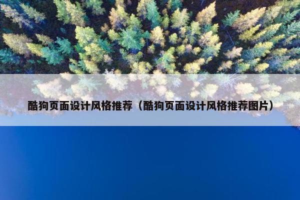 酷狗页面设计风格推荐（酷狗页面设计风格推荐图片）