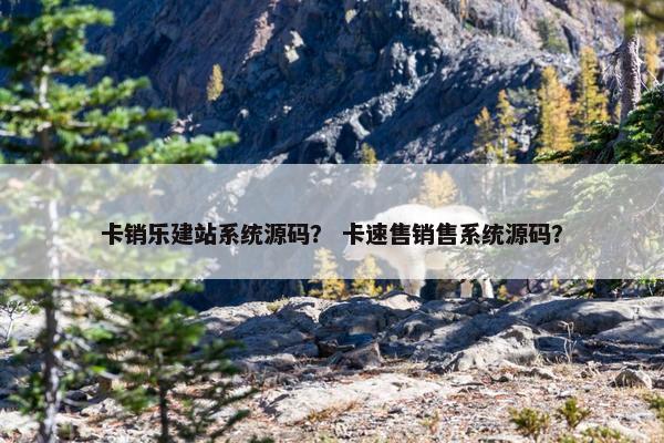 卡销乐建站系统源码？ 卡速售销售系统源码？
