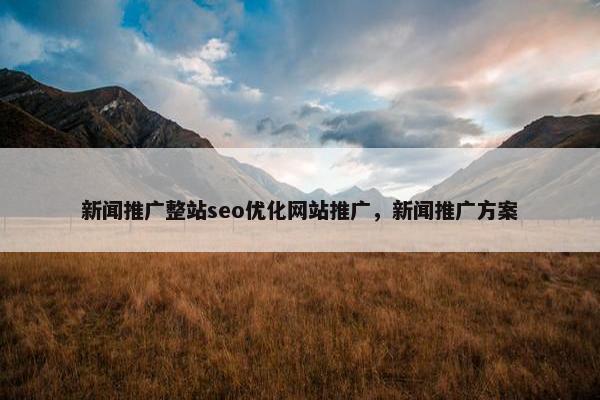 新闻推广整站seo优化网站推广，新闻推广方案